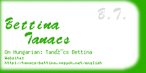 bettina tanacs business card